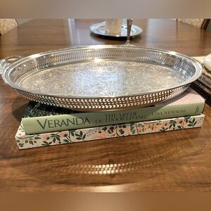 Vintage Silver Plated Oval Tray
